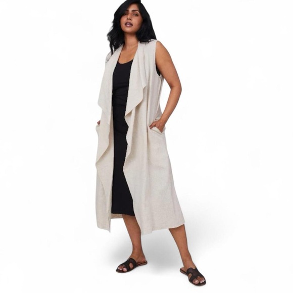 Chico’s Tan Fast Cardigan Duster – Size L/12 - Picture 1 of 8